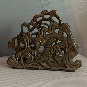 Vintage Brass Napkin/Mail Letter Holder